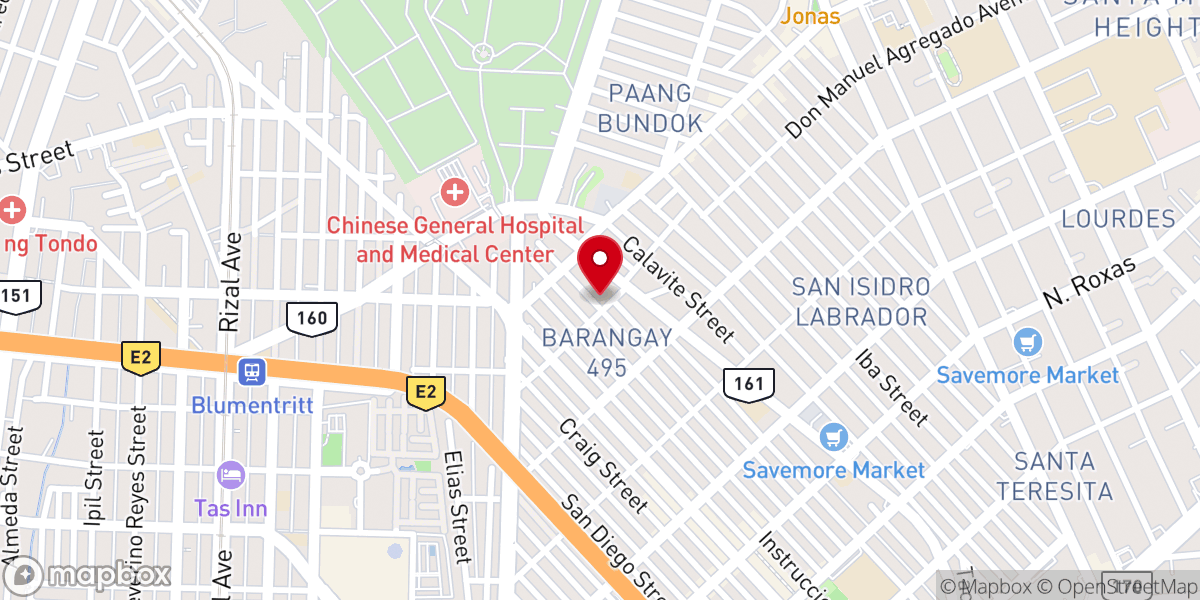 Map showing location of PMCC 4th Watch Manila