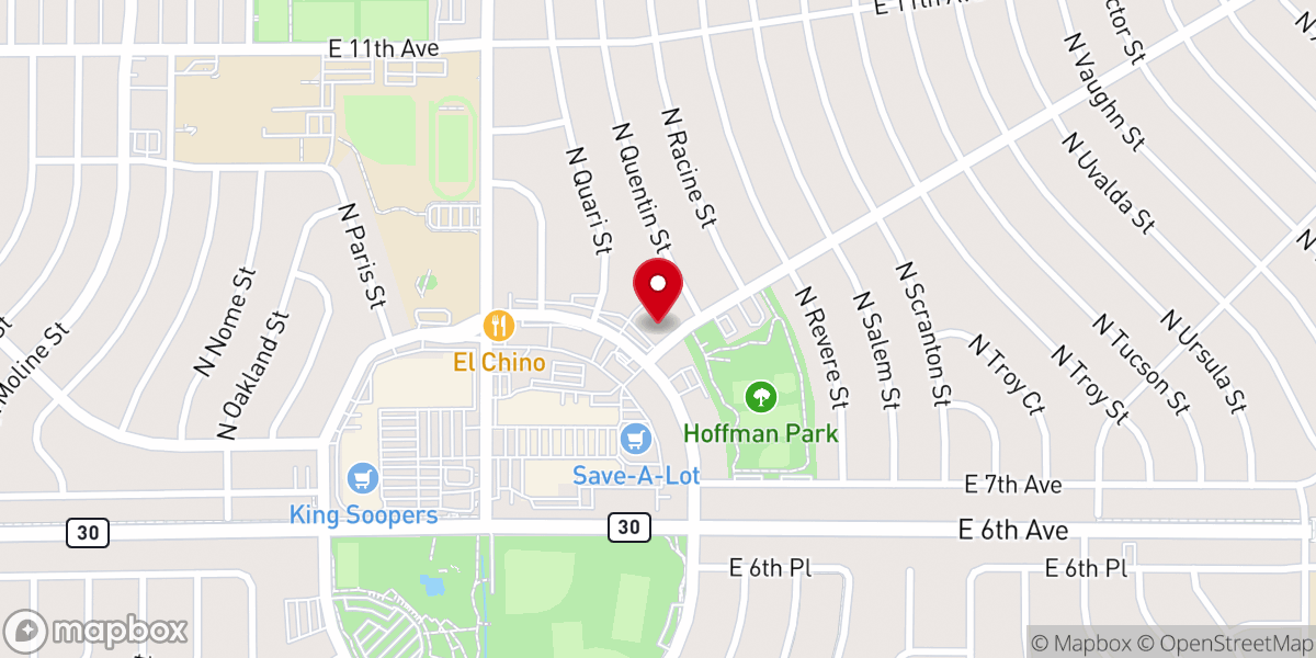 Map showing location of Saint Mark's Lutheran Church