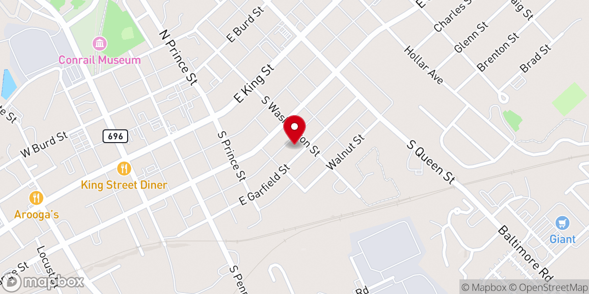 Map showing location of Shippensburg Covenant Brethren Church