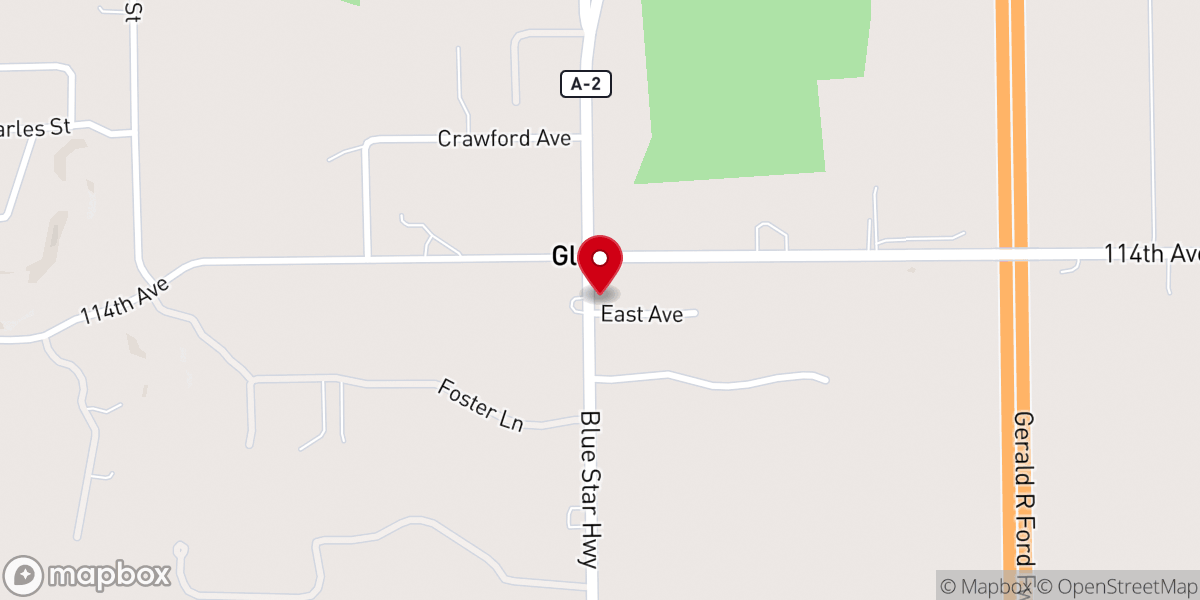 Map showing location of Glenn United Methodist Church