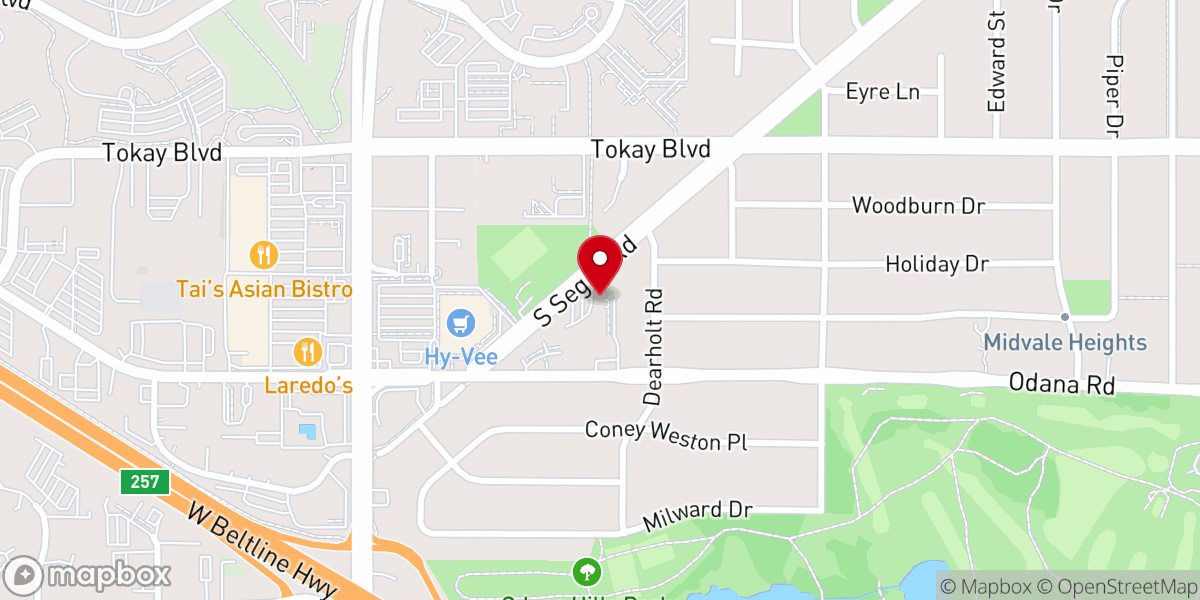 Map showing location of Westwood Christian Church
