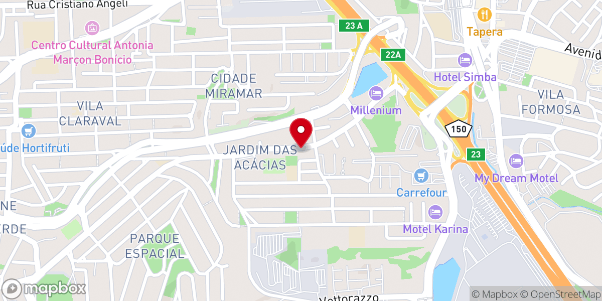 Map showing location of IGREJA BATISTA JERUSALEM