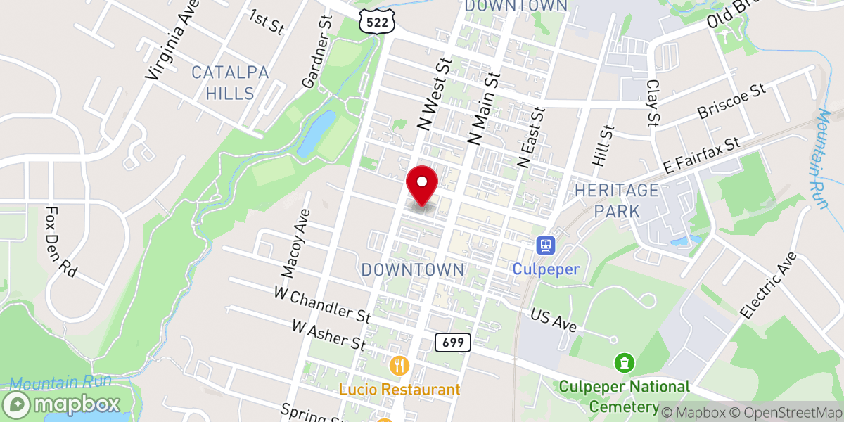 Map showing location of Unity Baptist Church