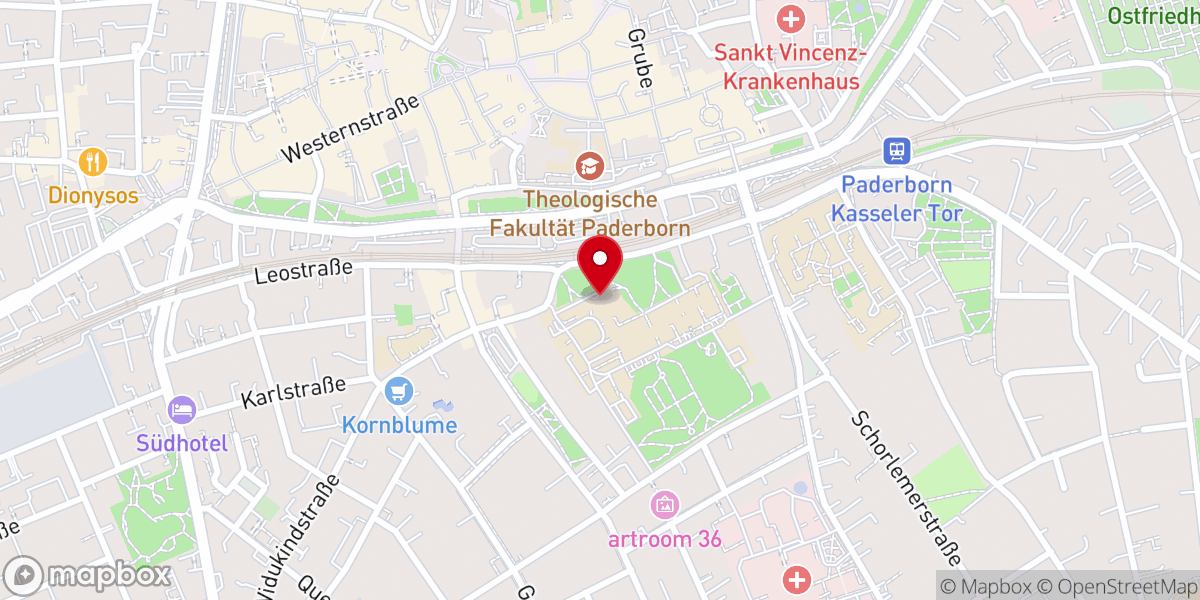 Map showing location of Leokirche