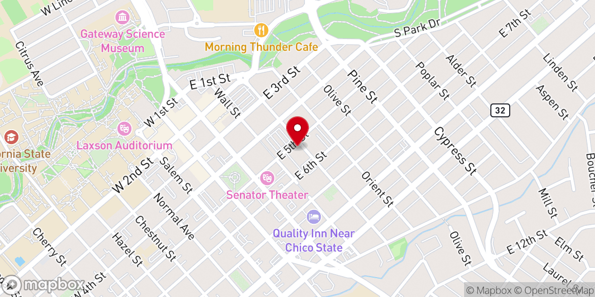 Map showing location of Trinity United Methodist Church