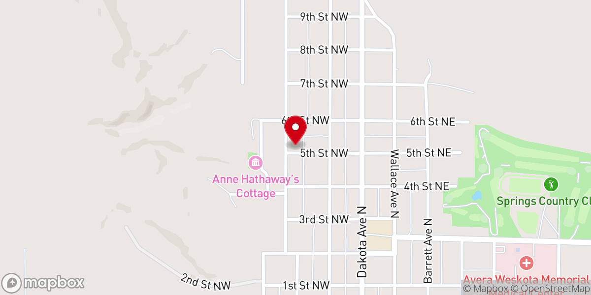 Map showing location of Foothills Bible Fellowship