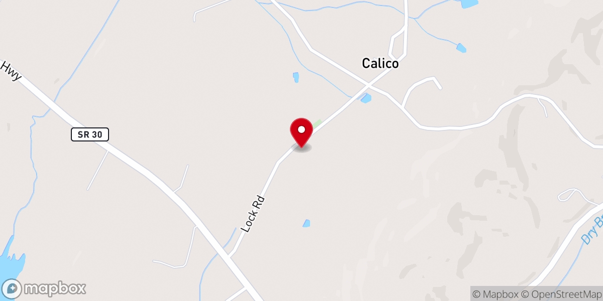 Map showing location of Calvary Church