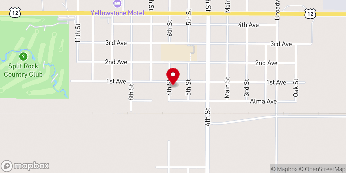 Map showing location of Holy Cross Catholic Church