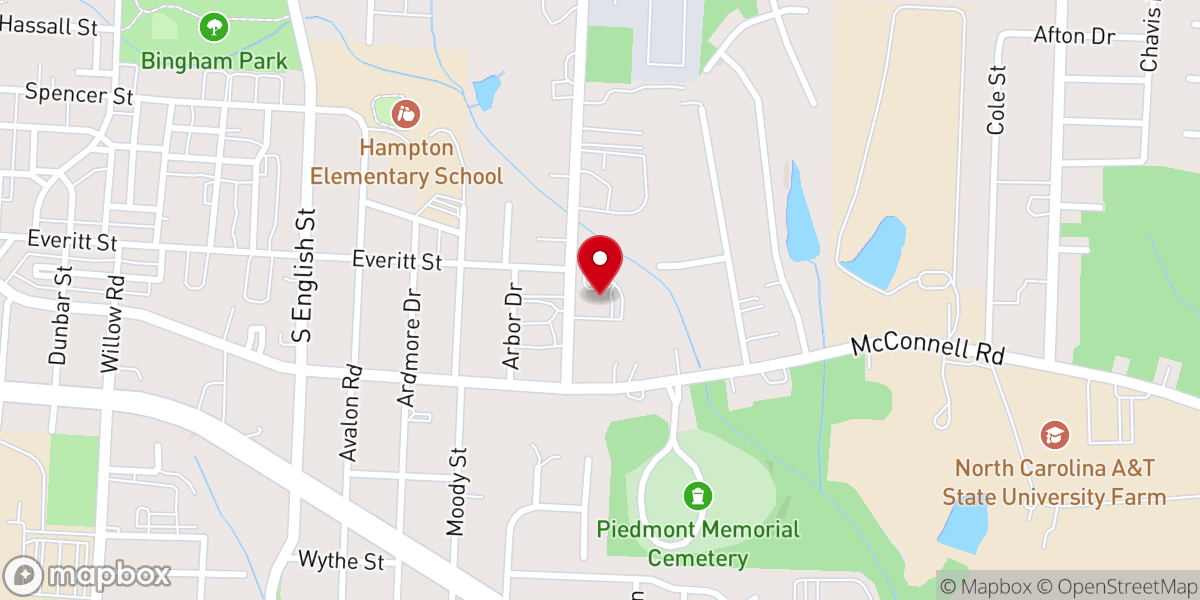 Map showing location of Mt Zion United Church of God
