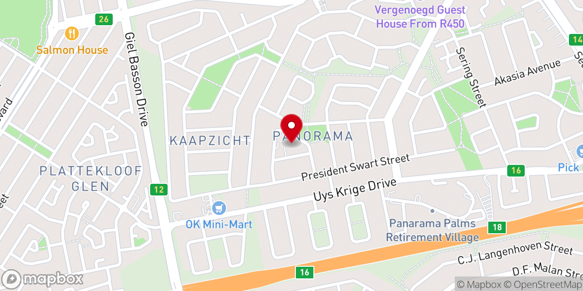 Map showing location of NG Kerk Parow-Panorama / Dutch Reformed Church