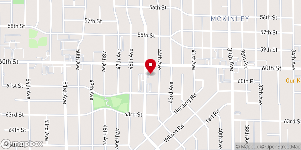 Map showing location of Immanuel Baptist Church