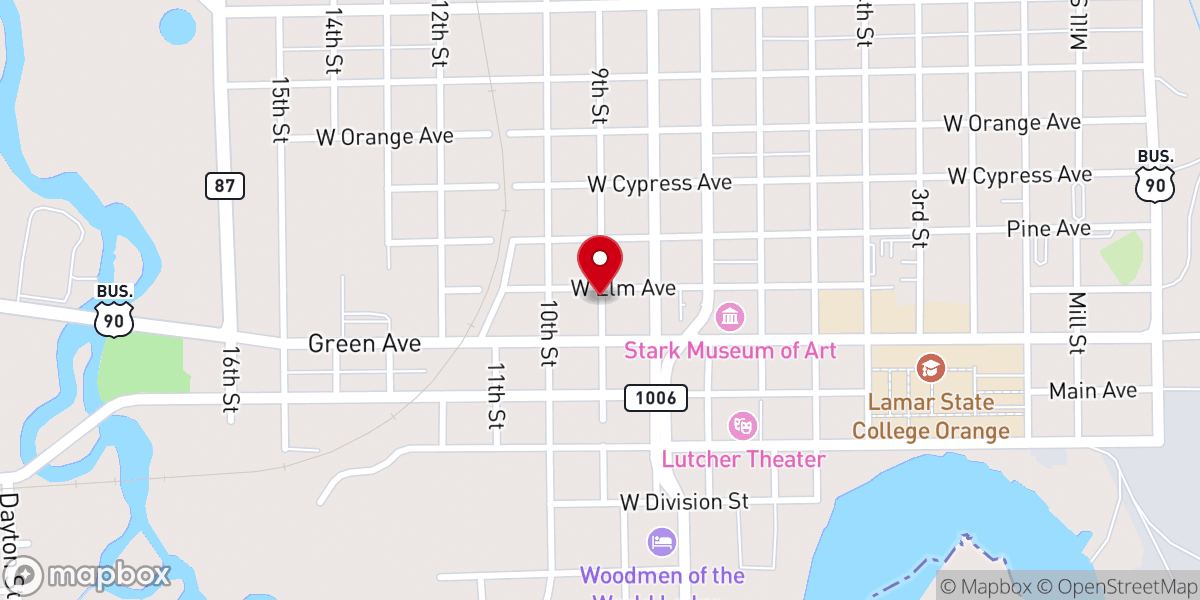 Map showing location of Lutcher Memorial Church Building