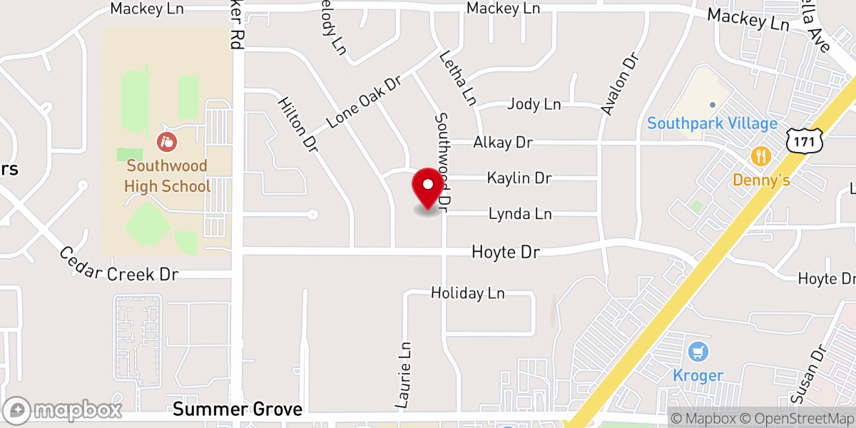 Map showing location of Southern Hills Church of Christ | Shreveport Church