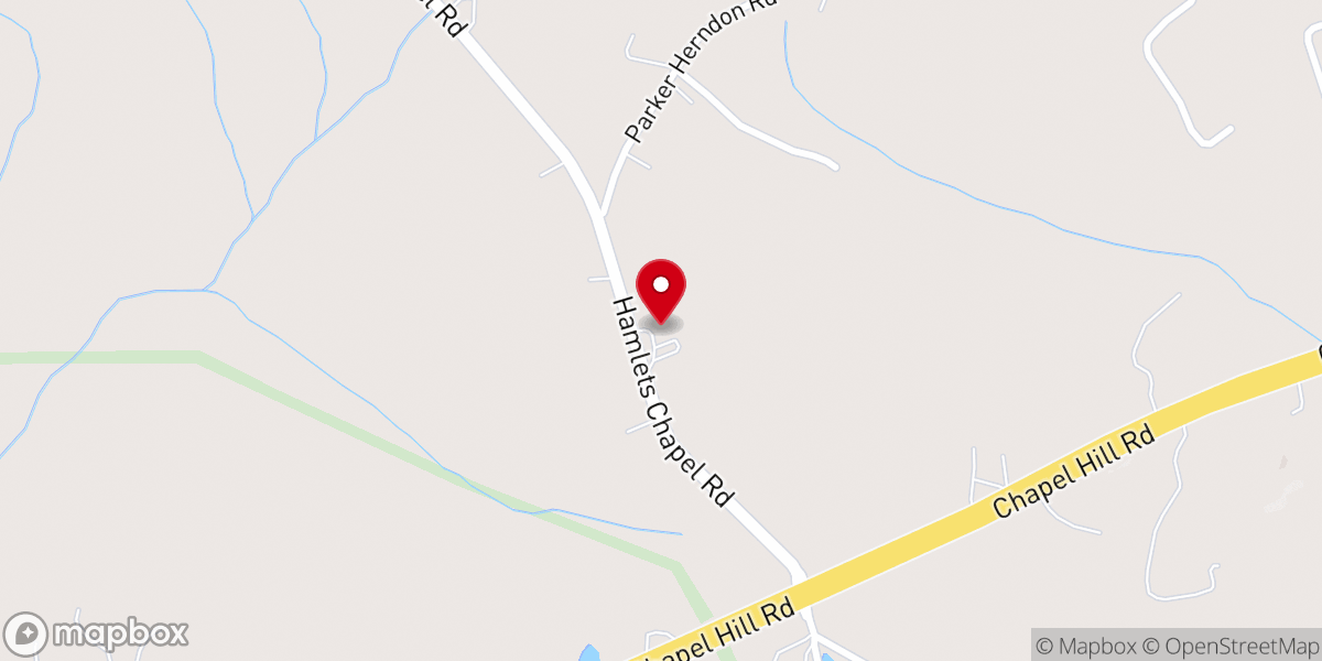 Map showing location of Bynum Baptist Church