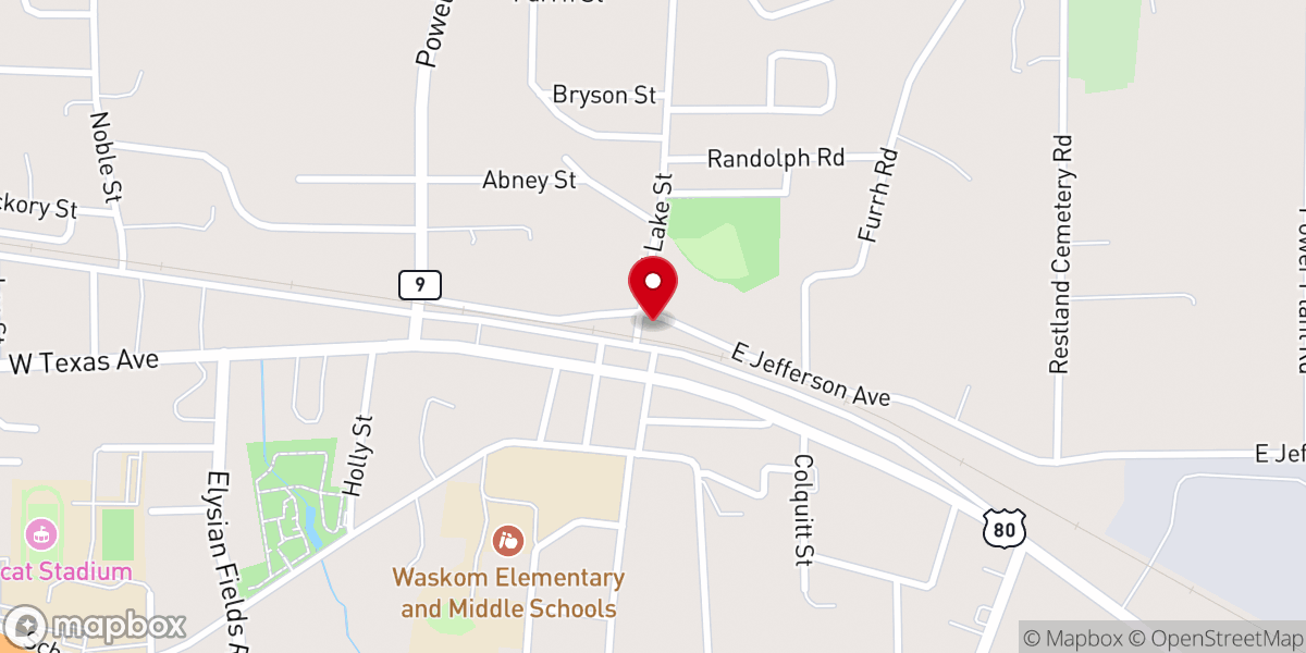 Map showing location of Waskom Market Vintage & Flea