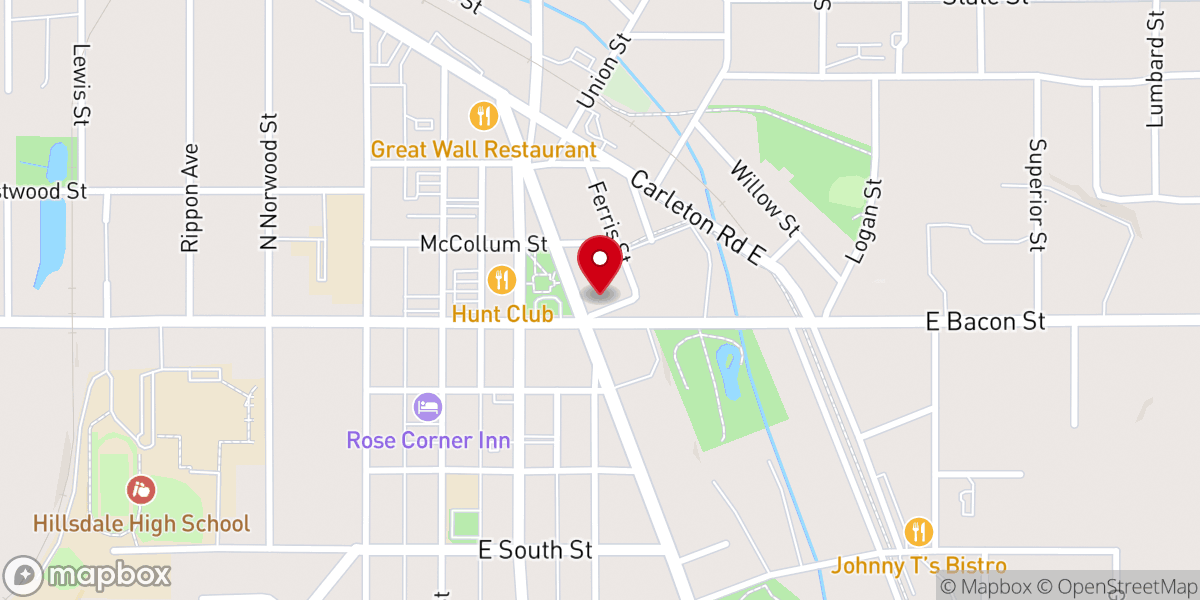 Map showing location of Saint Peter's Episcopal Church