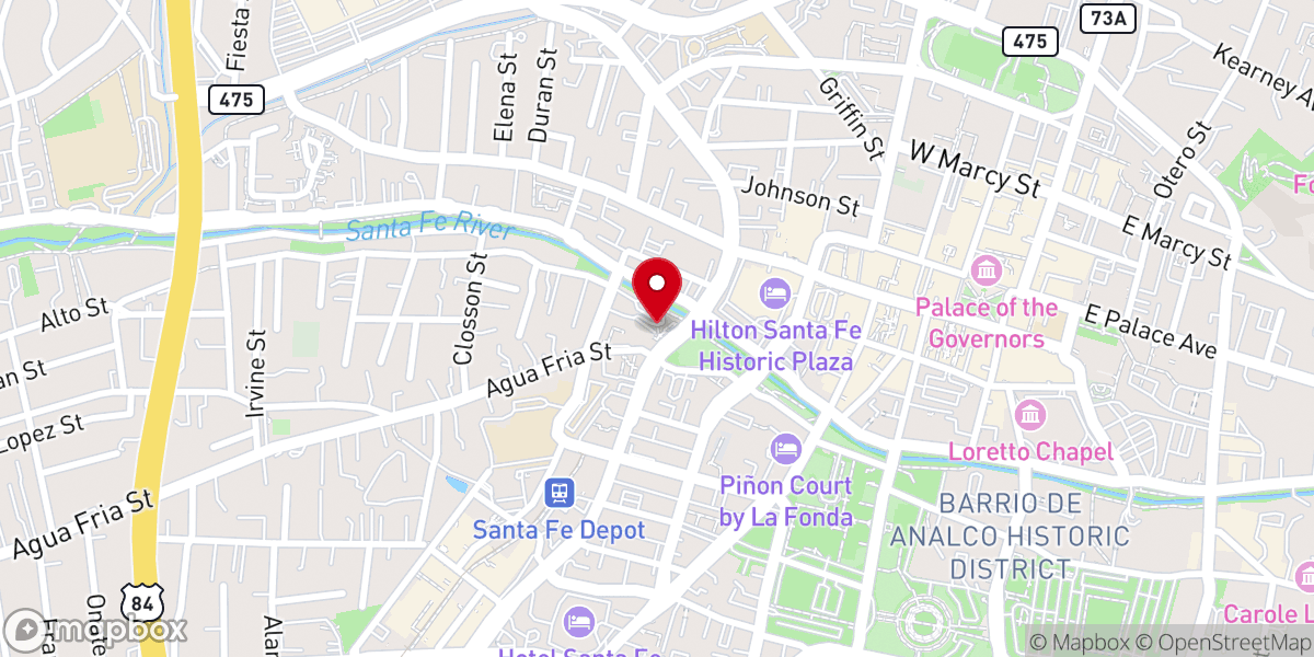 Map showing location of Nuestra Señora de Guadalupe