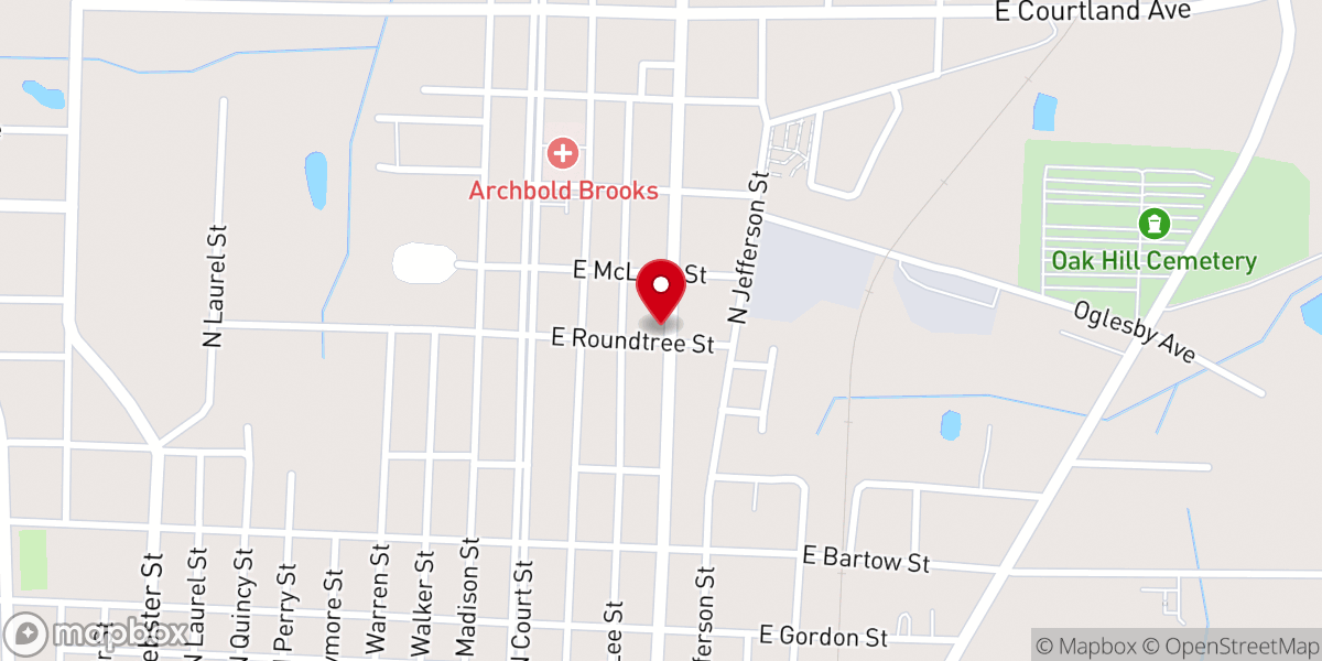 Map showing location of Graham Chapel Church