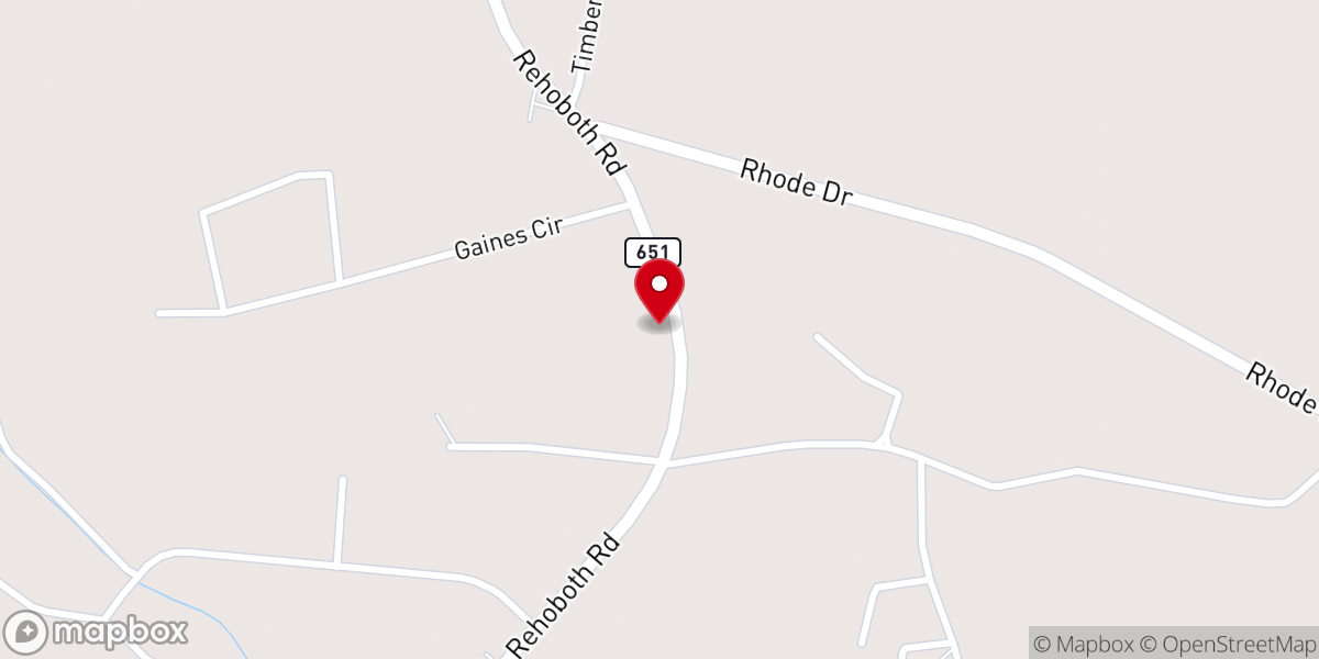 Map showing location of Spring Hill Baptist Church