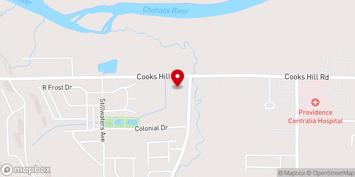 Map showing location of Cooks Hill Community Church
