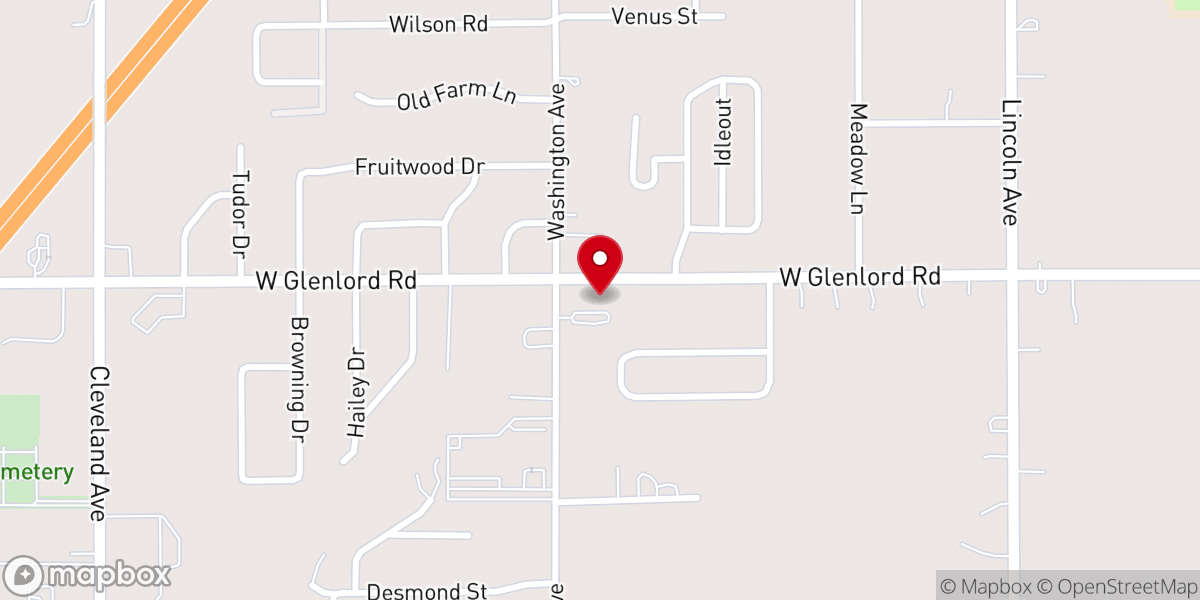 Map showing location of Riverview Park Christian Church
