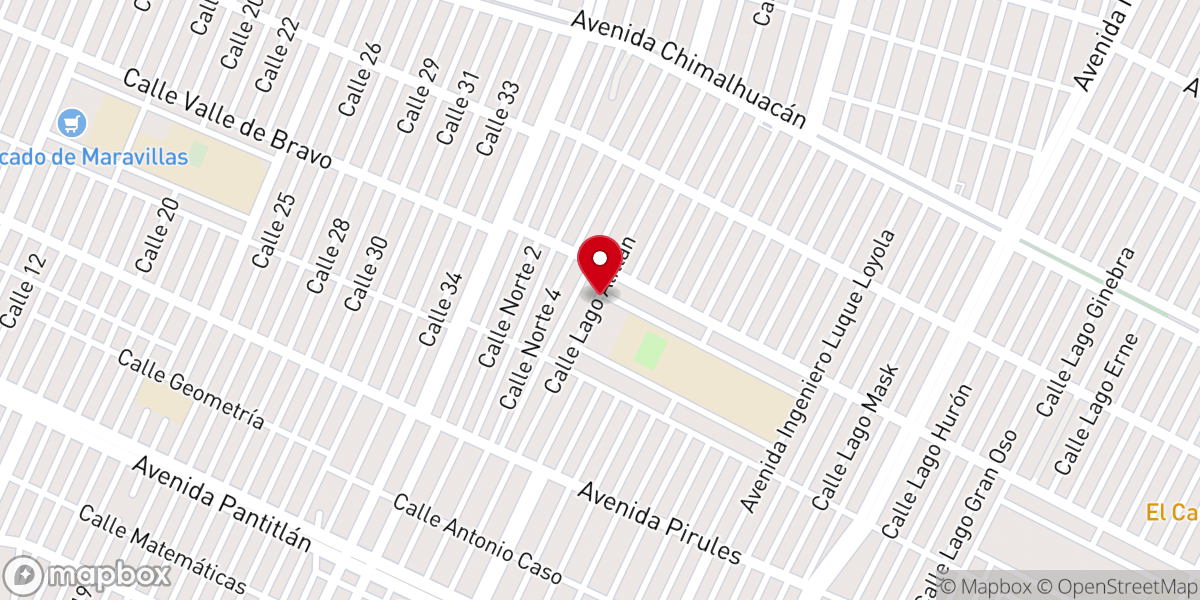 Map showing location of Parroquia de San Felipe de Jesús