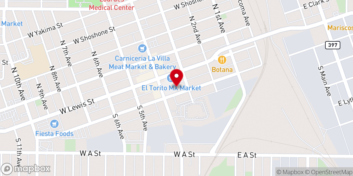 Map showing location of Casa de Alabastro Iglesia de Jesucristo