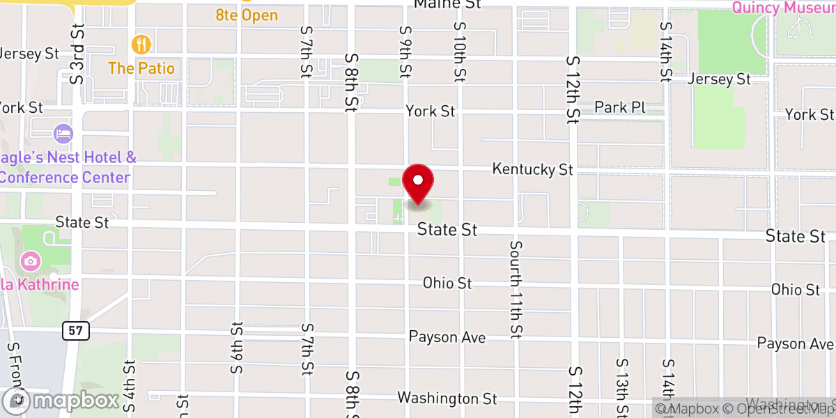 Map showing location of Salem Evangelical United Church of Christ