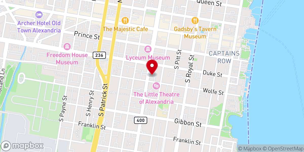 Map showing location of Beulah Baptist Church