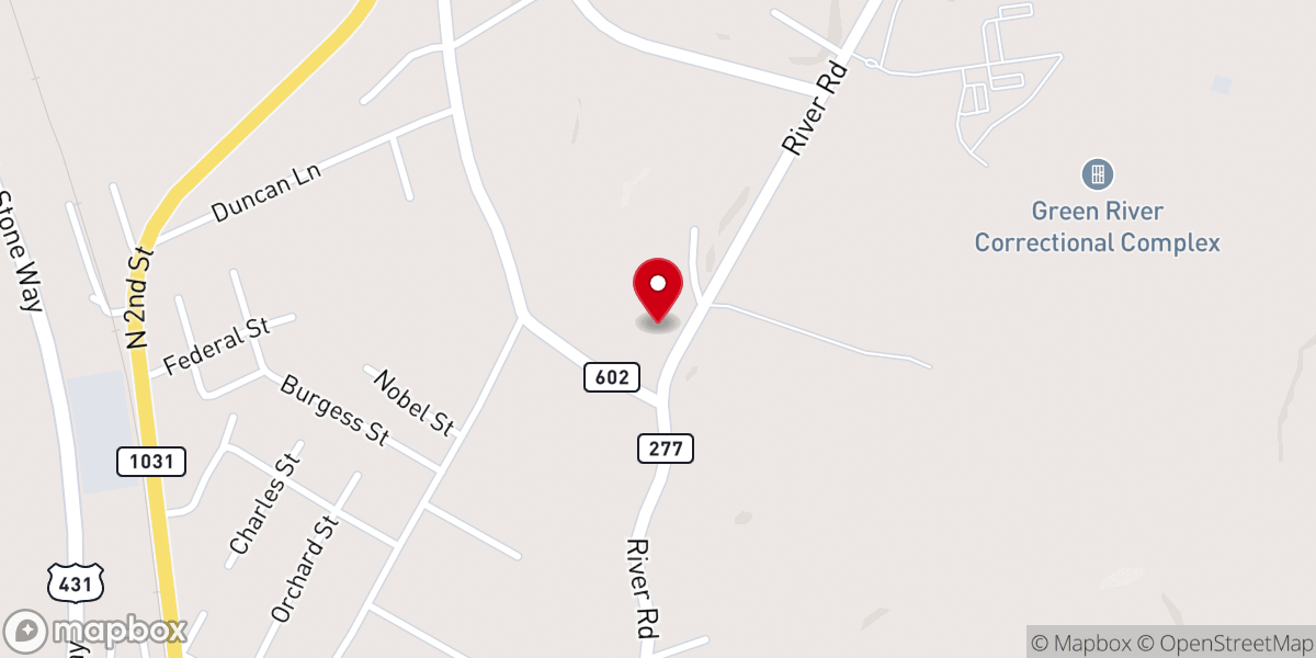 Map showing location of Green River Chapel
