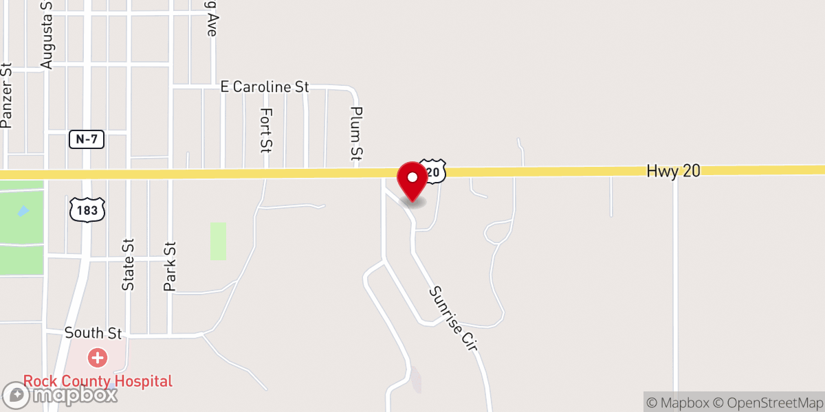 Map showing location of Holy Cross Catholic Church