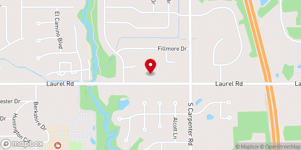 Map showing location of Polaris Christian Church