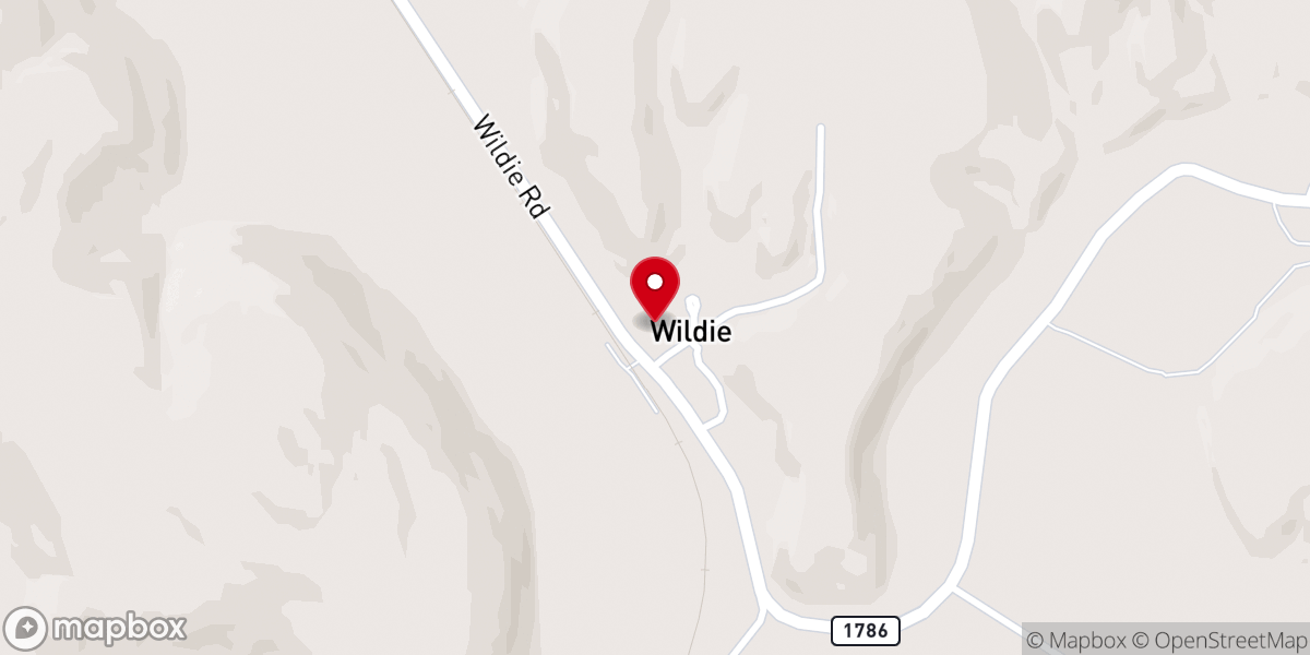 Map showing location of Wildie Christian Church