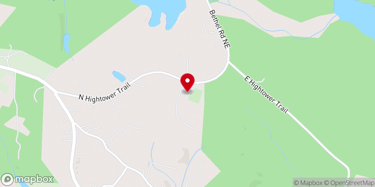 Map showing location of Double Spring Baptist Church
