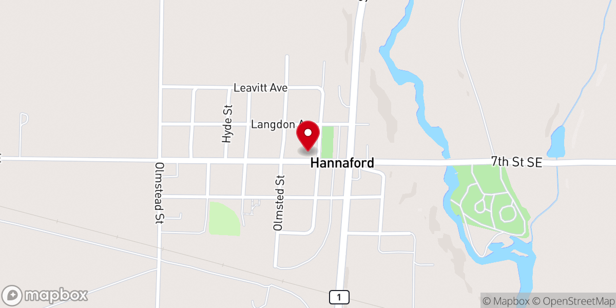 Map showing location of Faith Lutheran Church