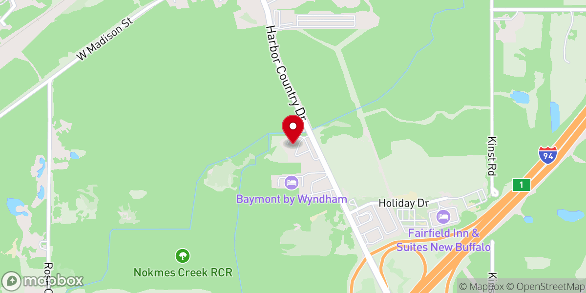 Map showing location of Water's Edge United Methodist Church