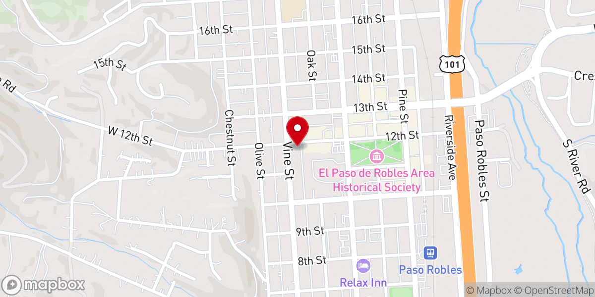 Map showing location of First Apostolic Church