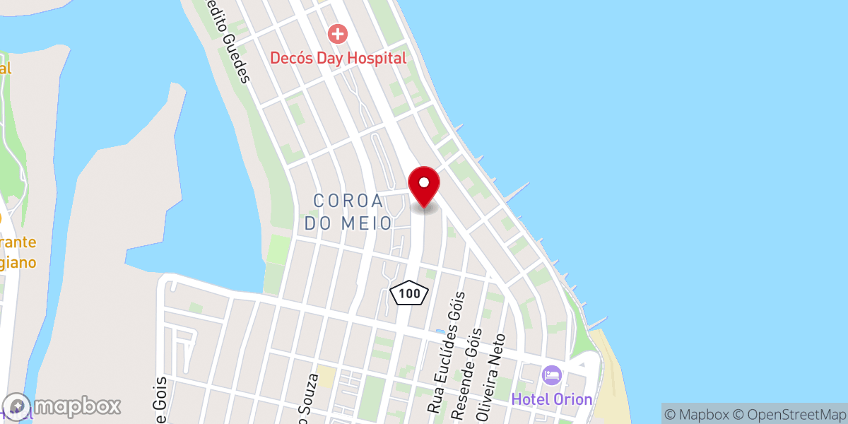 Map showing location of Igreja Bola de Neve Aracaju