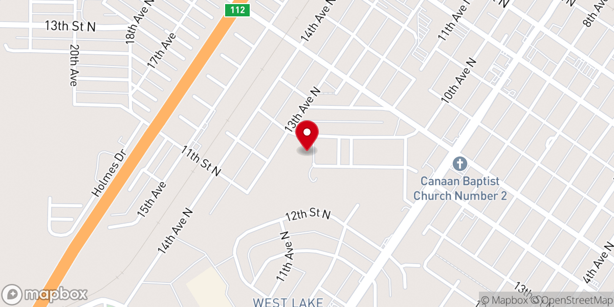 Map showing location of The Church of God Union Assembly Bessemer