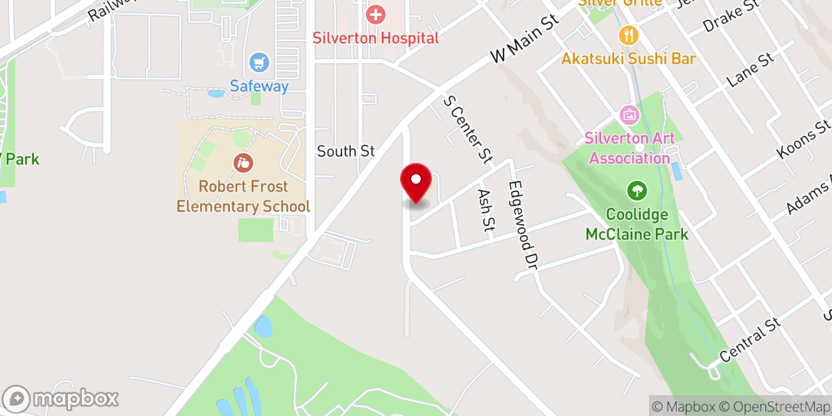 Map showing location of Silverton Friends Church