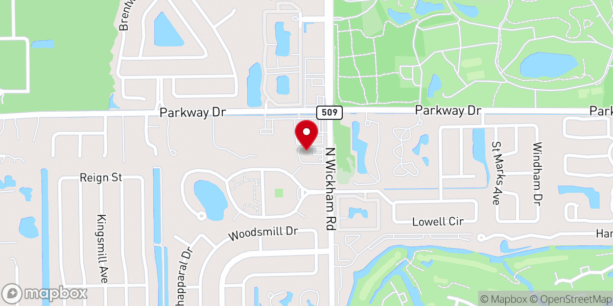 Map showing location of Lakecrest Community Baptist Church