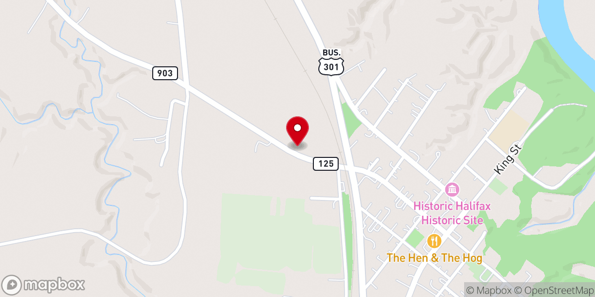 Map showing location of Springfield Baptist Church