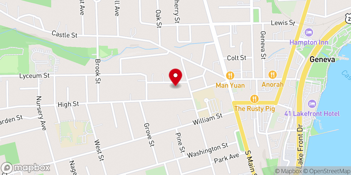 Map showing location of St. Francis - St. Stephen School