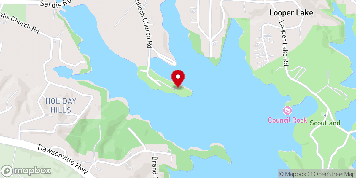 Map showing location of Sardis Creek Park