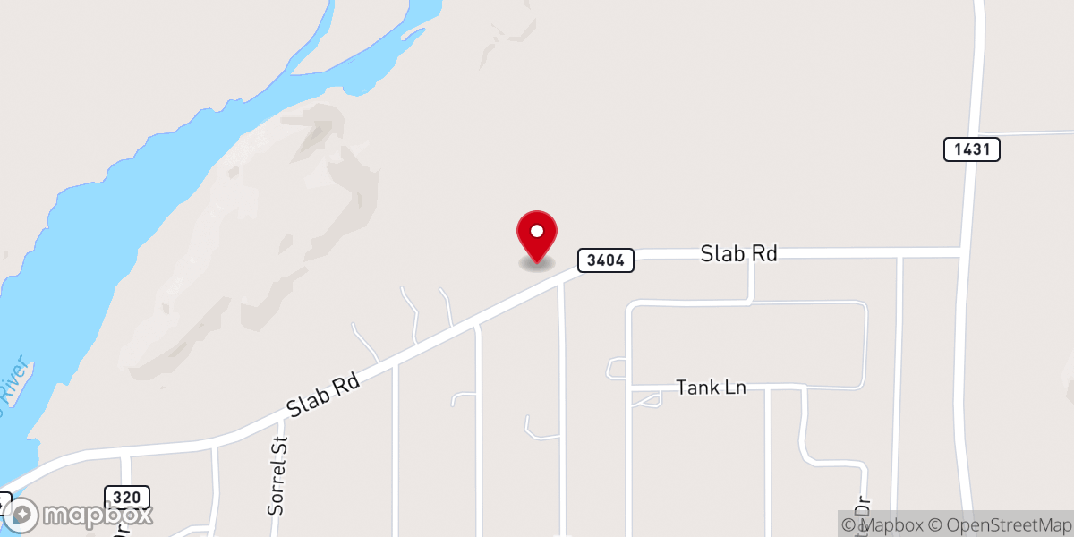 Map showing location of Christian Worship Center