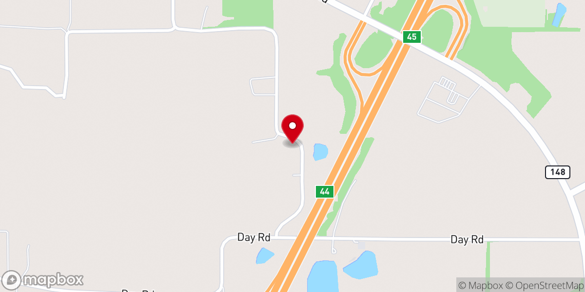 Map showing location of Hickory Grove Christian Church