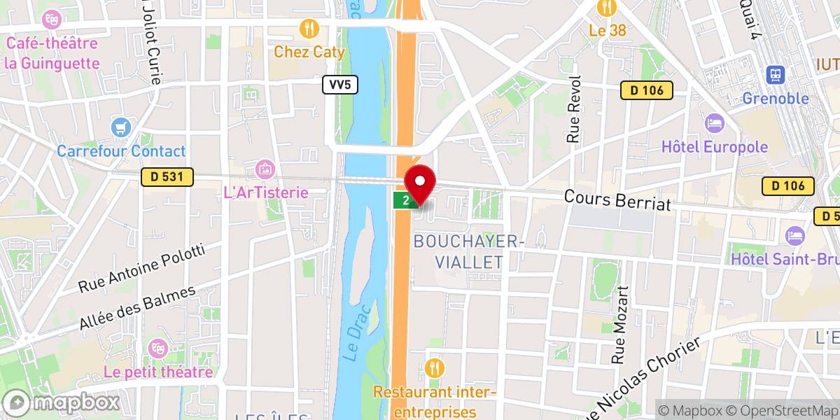 Map showing location of Église protestante évangélique du DRAC (EPED)