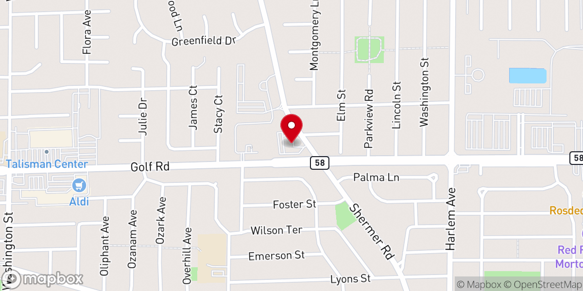 Map showing location of Cornerstone Evangelical Free Church