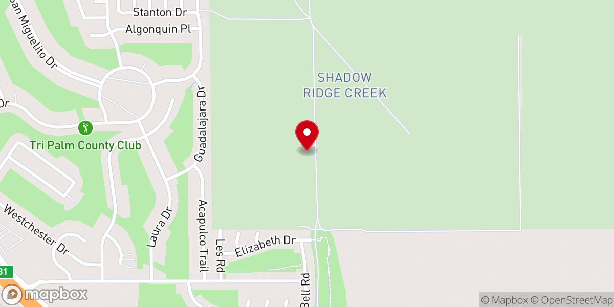 Map showing location of Korean Methodist Church of Palm Springs