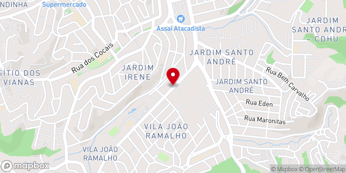 Map showing location of Catedral Despertai Santo André